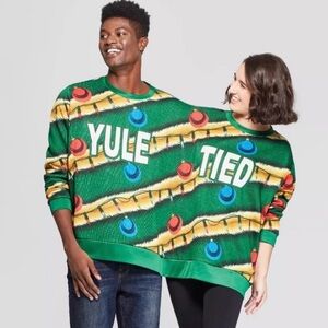 Mad Engine Yule Tied Couples Ugly Sweater Christmas OS NWOT
